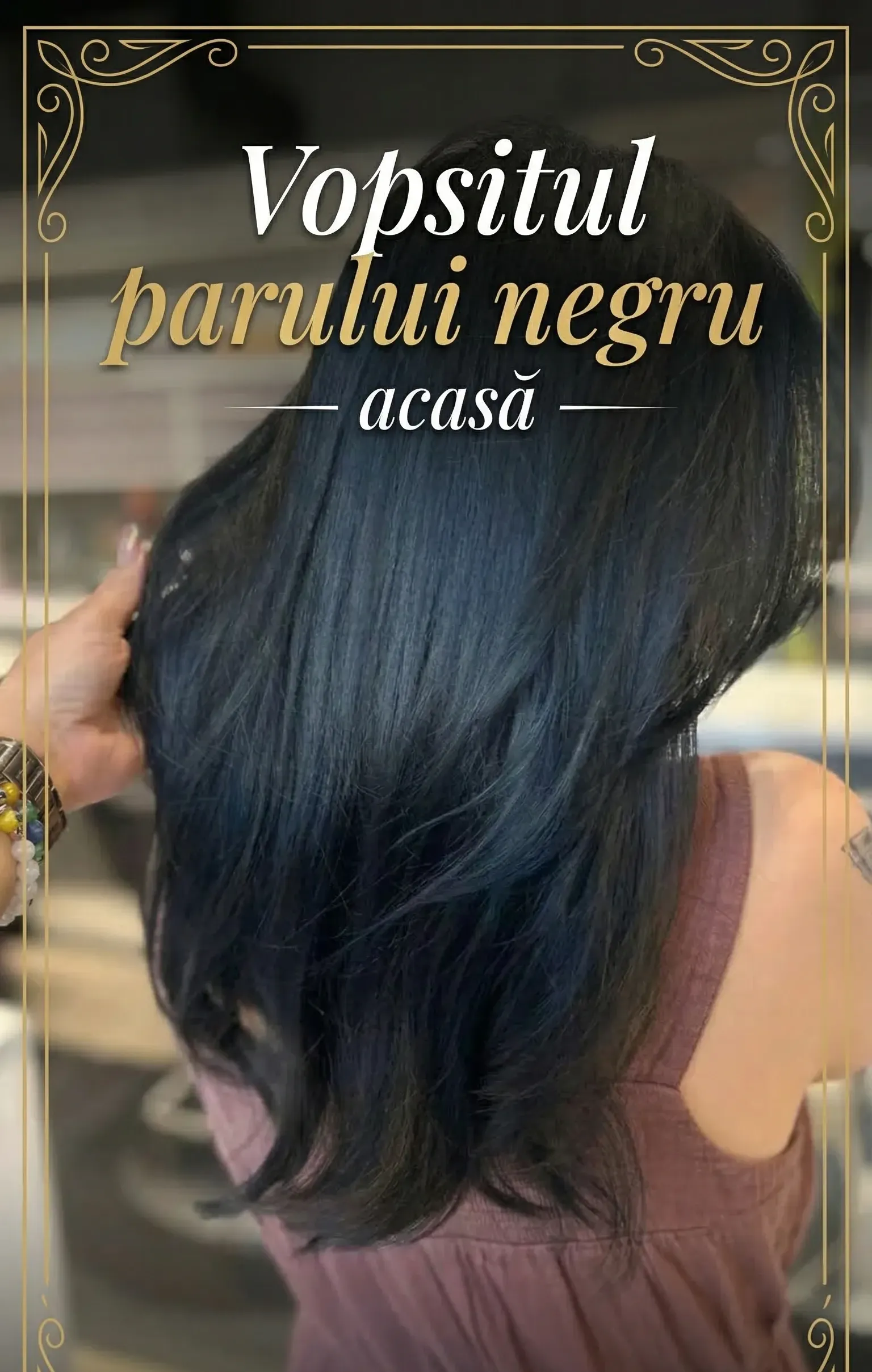 Vopsit parului negru - acasa